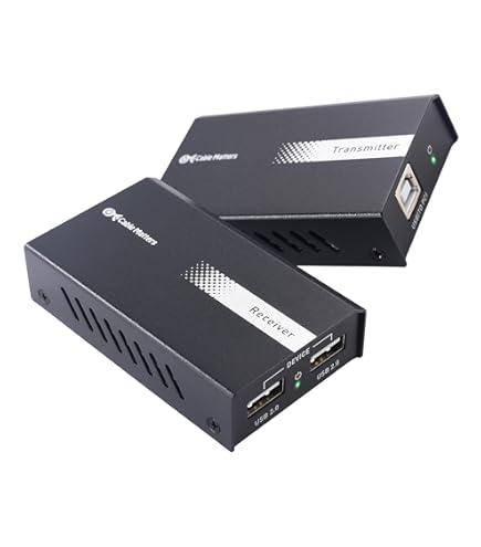 VEDINDUST USB 2.0 Extender 4-Port 196ft 60 USB Over Ethernet über RJ45
