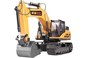 RC掘削機のおもちゃの金属シャベルが付いている建設トラックのおもちゃの掘削機のドリーのシミュレーション車のおもちゃは大人の誕生日のギフト男の子をリモート・コントロール把握掘削機のおもちゃをつけ、鳴る