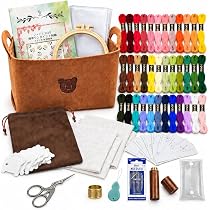 Amazon | 5colori 初心者用刺繍キット 片付け楽ちんツール14点セット