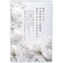 Amazon | 喪中はがき 10枚【年賀状じまい文/詳細記入不要】私製はがき