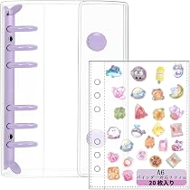 Amazon | 透明 シール帳 A6 クリアバインダー【バインダー1個＋