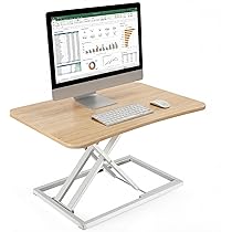 Amazon | スタンディングデスク 卓上 SHUWEI 天板サイズ73×47cm ガス圧