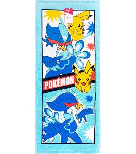 Amazon｜林(Hayashi) フェイスタオル ブルー 約34×80cm ポケモン M4833