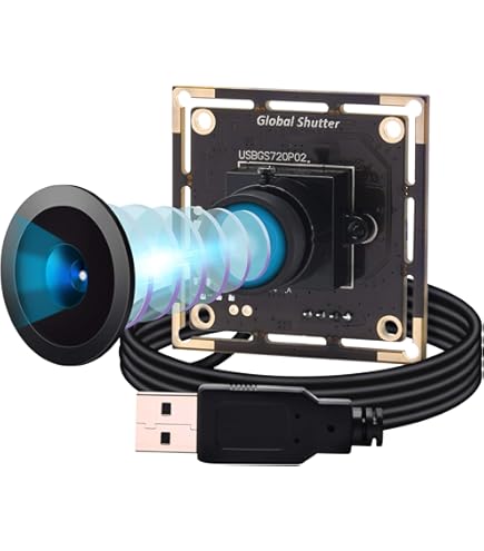 USBカメラ Amazon.co.jp: ELP グローバルシャッター モノクロUSB 魚眼カメラ100万