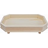 Shizuka-JP 足打三宝・三方 8寸神棚用 神饌 神具 ひのき足付き 三宝 幅 25 奥行15 高さ6cm