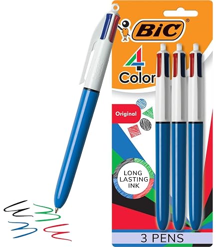 Amazon | BIC 4色ボールペンとケース - ペン6本と装飾ペンポットの