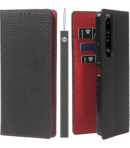 Sony Xperia 1 III sog03ブラック レザーケース付き Amazon.co.jp: Xperia 1 III ケース エクスペリア 本革 シュリンク