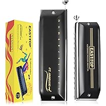 Amazon | East top バルブなし クロマチックハーモニカ Aキー 12