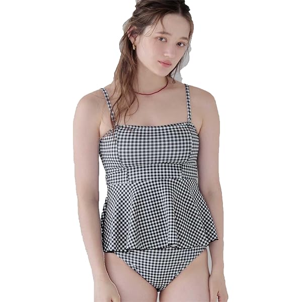 Amazon | [フレイ アイディー] ティアードペプラムスイムウェア