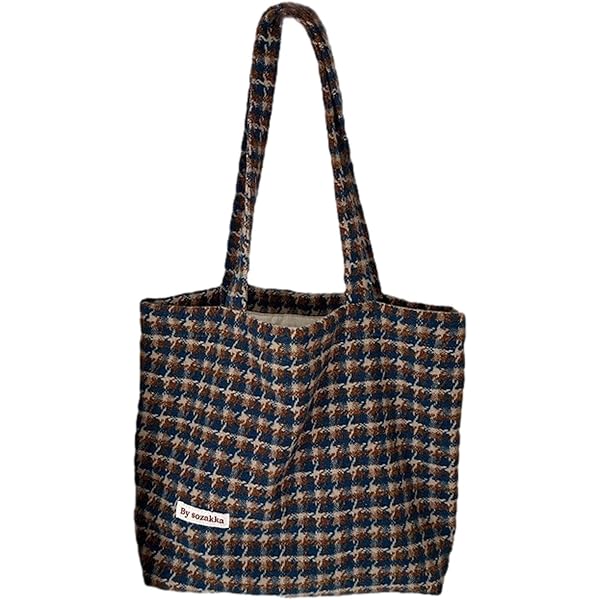 Amazon.co.jp: WILD BLUE チェック柄トートバッグ : ホビー