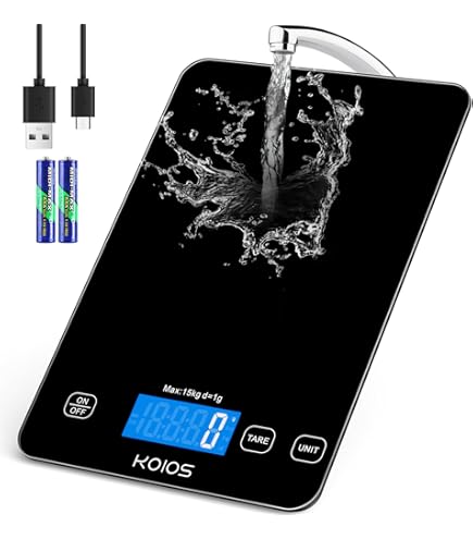 Ionsno Dual Platform Digital Kitchen Scale - 2.2 Lbs & 10 Kg Capacity, Stainless Steel, Tare Function, Units Conversion - View #10