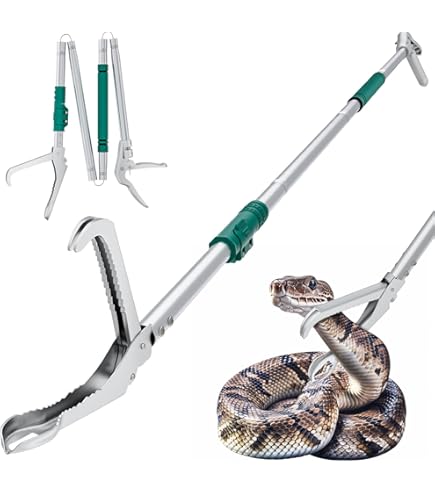thumbnail image 2 of Qualirey Snake Catcher Net Rattlesnake Grabber Snake Grabber Tool Snake Handling Tools Telescopic Pole Stick With 16.2''-27.6'' Handle And 11.8'' Net Opening For Reptile Catch Snake Removing Catching 2 of 12