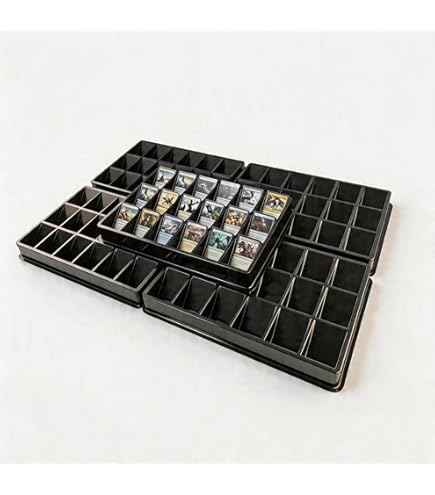 Amazon.co.jp: Geetery カード仕分けトレイ ブラック 積み重ね可能