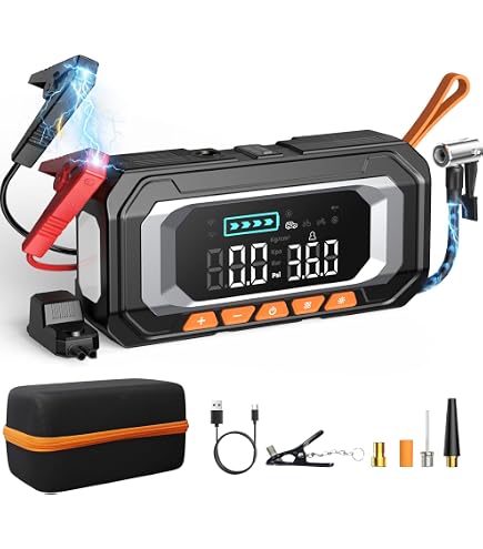 Amazon | UTRAI ジャンプスターター 6000A 空気入れ 160PSI 大風量 12v