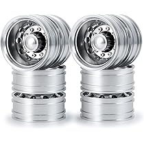 タミヤ1/14 アルミホイール タミヤ1/14 ビッグトラック 2軸汎用メッキアルミホイールセット