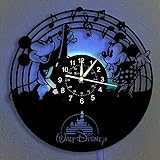 Amazon Co Jp 时钟 ビニールレコードの壁掛け時計 ランプ付ナイトランプ7色の壁掛け時計 漫画時計ディズニー ギフト誕生日プレゼント手作りの家の壁の装飾 Aを ハンギングミッキーマウスヴィンテージ時計led Color A Size With Light 並行輸入品 ホーム