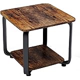 Embrace life サイドテーブル ナイトテーブル 多機能 棚付 サイドラック寝室のテーブル コーヒー テーブルミニテーブル 小型テーブル ソファーテーブル幅40 奥行30 虎皮色