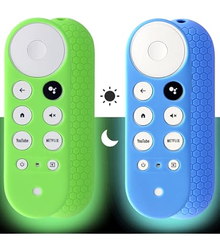 Silicone Remote Cover For Google TV HD 2022 & 4K 2020 Remotes - Protective Case With Lanyard (Black)