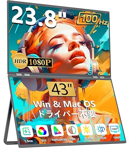 【美品】縦積型デュアルモニター UPERFECT Delta 15.6インチ Yahoo!オークション - 【美品】縦積型デュアルモニター UPERFECT