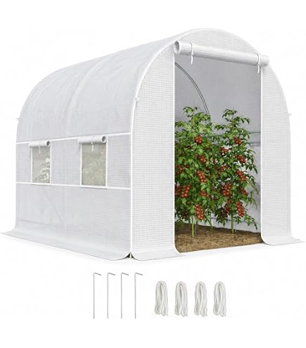 Amazon.co.jp: Volleboビニールハウス 骨組み 花園温室 小型 家庭用