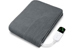 電気毛布 掛け敷き兼用 洗える【160x80cm 7段階温度調節 2-4-8-12H切タイマー】AI過熱保護 80W 節電 ダニ退治 電気ブランケット 速暖 省エネ 軽くて柔かい生地 肩掛け 膝掛け シングル 防寒対策 暖房器具 キャンプ オフィス 
