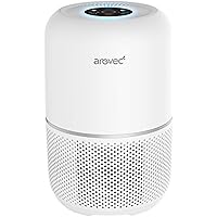 AROVEC Air Purifier Smart True HEPA Filter, Air Cleaner for Allergies, Smokers, Pets, Pollen, Dust, Odour Eliminators for Bed