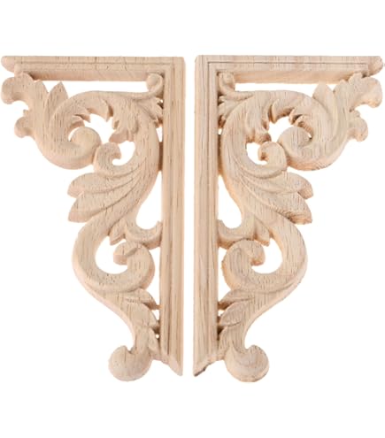 アンティーク　木製彫刻飾り花板 1&2 2枚セット アンティーク 木製彫刻飾り花板 1&2 2枚セット