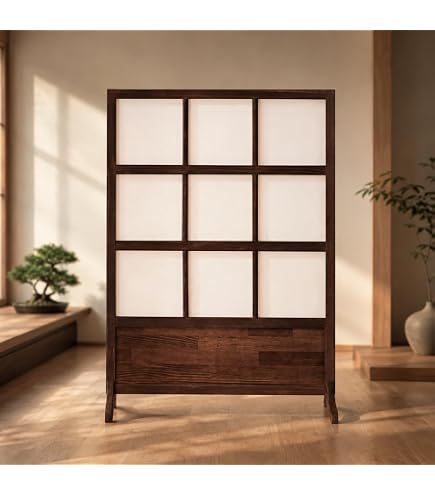 Amazon｜完成品 天然木の和風衝立 4連タイプ 高さ150cm 間仕切り