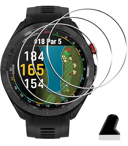 GARMIN Approach S70 47mm【9Hガラスフィルム】 Amazon.co.jp: 【3枚セット】 対応 Garmin Approach S70 47mm フィルム