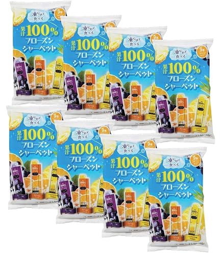 Amazon.co.jp: リボン 果汁100％フローズンシャーベット 9本 (8袋