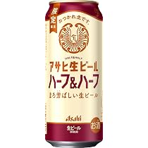 Amazon.co.jp: アサヒ生ビール ハーフ&ハーフ500ml×24本【6缶×4