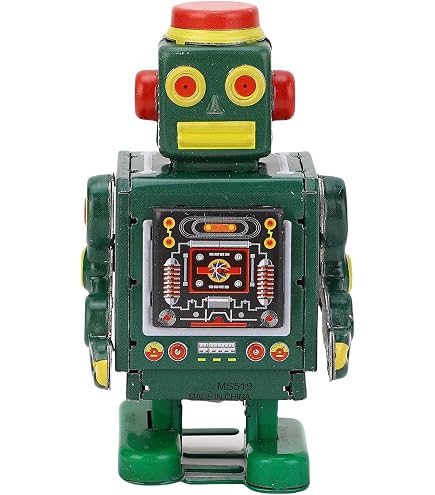 Amazon.co.jp: WESIEVYA ゼンマイ式ロボット玩具：レトロなブリキ製