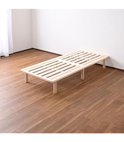 脚付きボトムベッド シングルベッド 97×195㎝ ダークブラウン フレームのみ 足つきスノコベッド 　西岡店 Amazon｜脚付きベッド すのこベッド シングル ベッドフレーム ブラウン