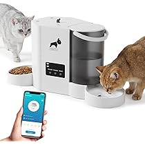 Amazon | 自動給餌器 猫「SAEGYPET」2 in 1 自動給餌器3L大容量 給水器
