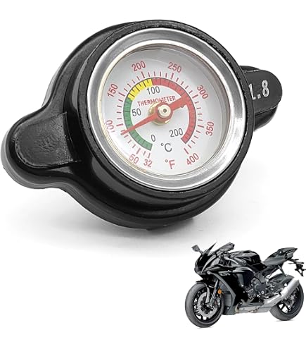 MOTOKU High Pressure Radiator Cap With Temp Gauge - 1.8 Bar For Yamaha ATV & Dirt Bikes