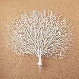 Kicode 人工的なシミュレーションプラスチックコーラル支店装飾品ホーム装飾工芸品孔雀ファン形状風景魚タンクオーナメント