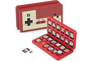 GeeRic 24枚 ゲームカード 収納ボックス スイッチ 対応 ソフトケース 24枚Micro SD メモリーカード 収納可 Switch/Switch Lite/Switch OLED モデル対応 コンパクト 薄型 軽量 防塵 持ち運 傷つき防止