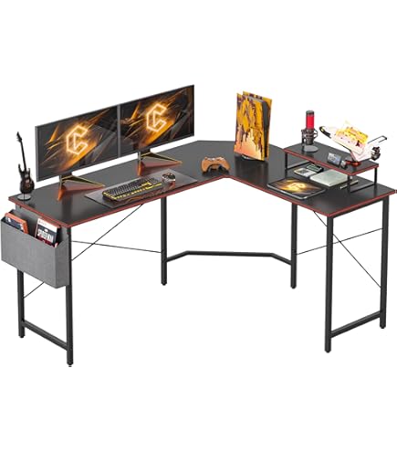 Amazon | KKL ゲーミングデスク パソコンデスク L字デスク 幅147cm  