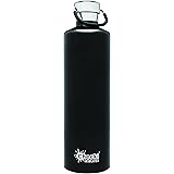 CHEEKI Classic Insulated Bottle, 1 Litre Capacity, Matte Black