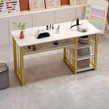 超美品★ネイルテーブル★一度しか使用してないので凄く綺麗な状態です！ 甘すぎないダブルハートのラメがけネイル（F02-CP1-22）｜ネイル