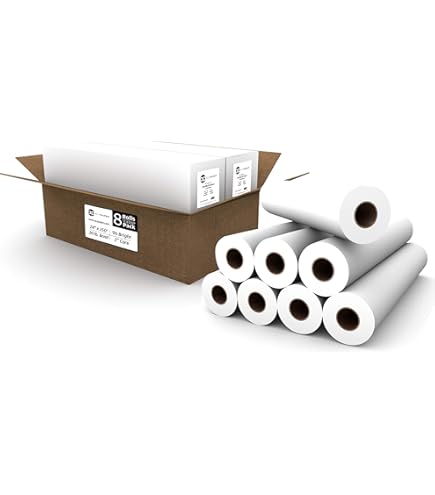 CAD Papierrollen (1 Rolle) (91,4 X 150 M) Plotterpapier, 36 X 150 (70 G/m²) Breitformat Tintenstrahl Bond Rollen – Hochwertiges Bondpapier Für CAD Druck