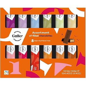 Galler ガレー チョコレート ベルギー王室御用達 ミニバーギフトボックス 12本入 (1箱)