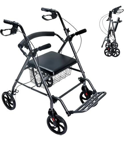 Amazon | 日進医療器 折りたたみ式歩行車 四輪自在：屋内用 TY157F