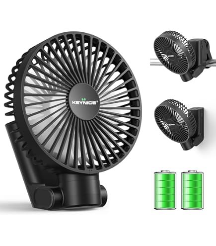 Amazon | 充電式クリップ扇風機 10000mAh電池内蔵 卓上扇風機 直径17cm