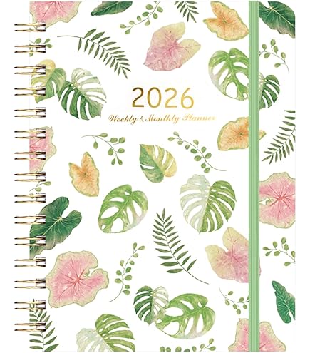 2026 A5 Week To View Diary - Spiral Bound Yellow Floral Soft Cover - View #11