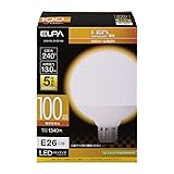 エルパ (ELPA) LED電球 ボール球形 G95 (口金E26 / 100W形 / 電球色) 5年保証 / 電球 (LDG13L-G-G2106)