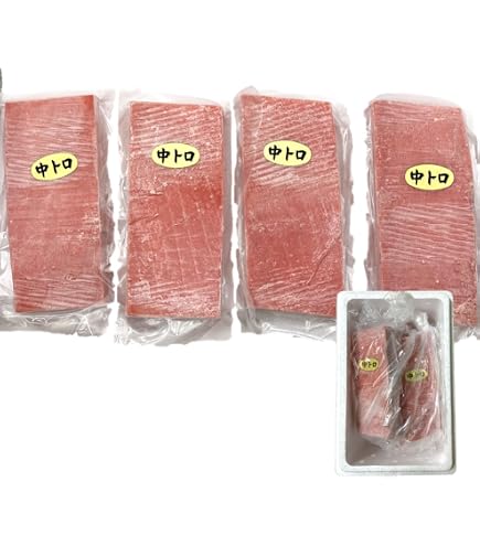 Amazon.co.jp: マグロ赤身 刺身 約1キロ（4～5サク／12〜13人前） 本