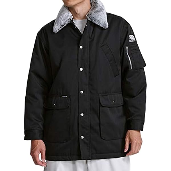 Amazon.co.jp: [寅壱] 防寒服 ハーフコート 2530-150 ブラック