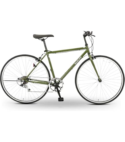 Amazon | クロスバイク 700C シマノ6段変速 自転車 スチールフレーム 