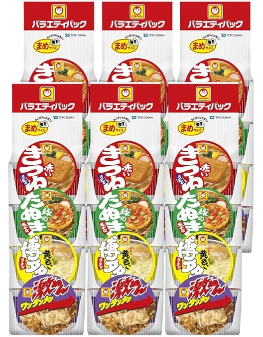 Amazon.co.jp: カップ麺 マルちゃん ミニカップ麺 赤いきつね / 緑の